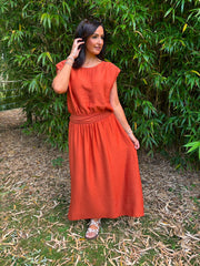 Rust Top & Skirt Set Daniella