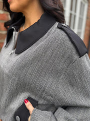 Grey Collared Jacket Devon