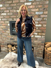 Navy Boucle Gilet Elliott