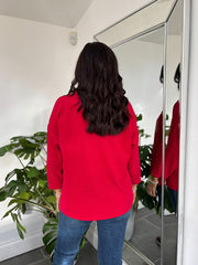 Red Tree of Life Ribbed Sweatshirt Brooke