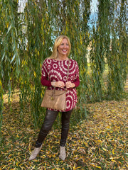 Wine Tie Dye Knit Skylar