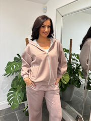 Mocha Zip Up Hoodie Alice