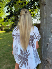White Palm Leaf Top Millie