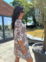 Stone Mixed Animal Knit Dress Delilah