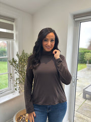 Chocolate Super Soft Roll Neck