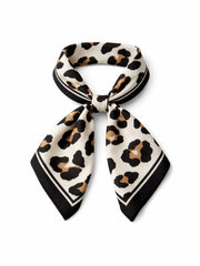 Stone Bold Leopard Border Scarf