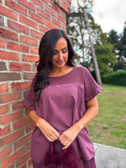 Grape Mesh Detail Top Parker