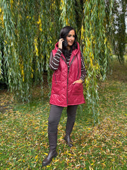 Red Quilted Gilet Bella