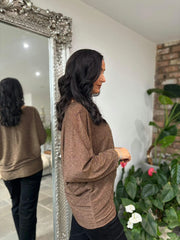 Gold Batwing Shimmer Top Darcie