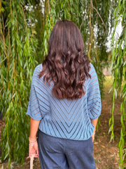 Denim Chevron Knit Anabelle
