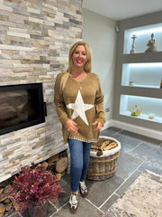 Camel Star Knit Evelyn