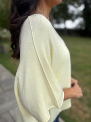 Lemon V-Neck Reverse Seam Knit Diana