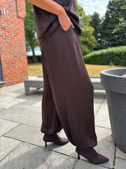 Chocolate Shimmer Cuffed Trousers Aubrey