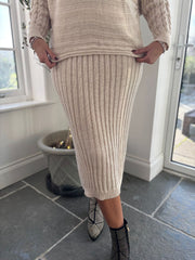 Stone Cable Detail Ribbed Two Piece