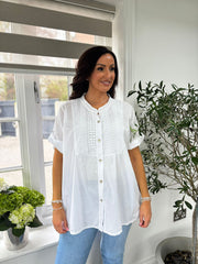 White Embroidered Detail Blouse Nellie