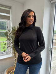 Black Super Soft Roll Neck
