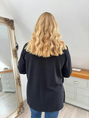 Black Leopard Layered Cardi Zoe