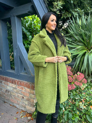 Olive teddy on sale coat