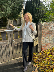 Stone Ribbed Knit Scarf Two Piece Jo