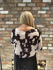 Stone Tie Detail Layered Top Sharon