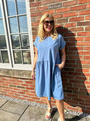 Denim Smock T-Shirt Dress Hazel