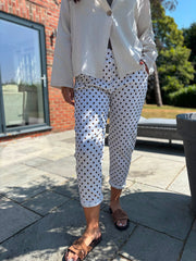 White Polka Dot Trousers Marcia