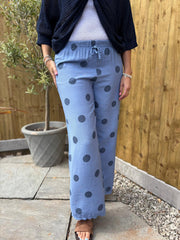 Denim Polka Dot Trousers Tiana