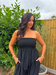 Black Handkerchief Tube Set Tina