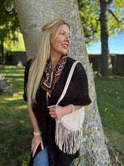 Chocolate Cosy Edge To Edge Cardi Mabel