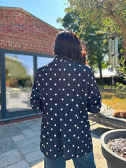 Navy Polka Dot Take You Anywhere Jacket
