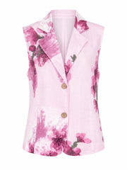 Pink Flower Print Top Claudette