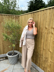 Mocha Scarf Wrap Trousers Bonnie