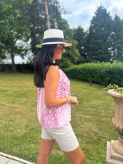 Pink Ombre Leopard Top Tiana