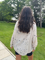 Stone Paisley Bubble Cotton Shirt Alina