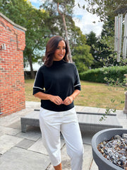 Black Blanket Stitch Knit Rachel