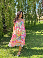 Pink Tropical Tassel Dress Seren