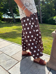 Chocolate Polka Dot Skirt Amy