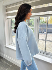 Blue Premium Good Vibes Sweatshirt Alya