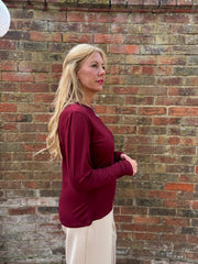 Wine Super Soft Round Neck