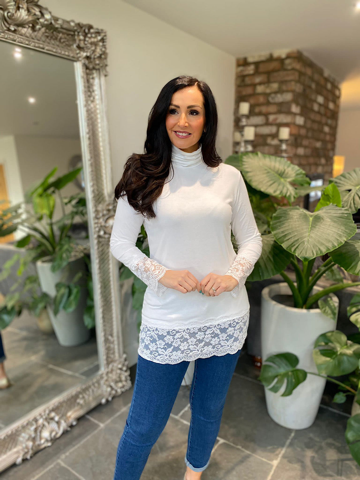 White lace top size sales 18
