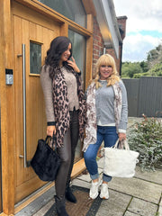 Mocha Layered Knitted Cardigan Evelyn