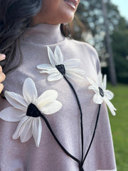 Clay Applique Floral Knit Tanya