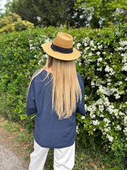 Navy Floral Bicycle Top Fern