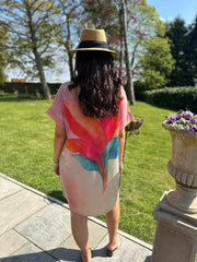 Pink Vibrant Floral Shimmer Dress Harriet
