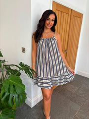 Navy Spots & Stripes Dress Trinity