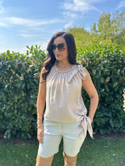 Stone Sleeveless Tie Detail Top Ashley
