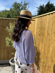 Lilac Gathered Loose Knit Paige