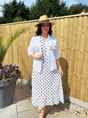 White Polka Dot Co-Ord Set Beverly