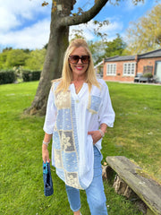 White Patchwork Tunic Inessa