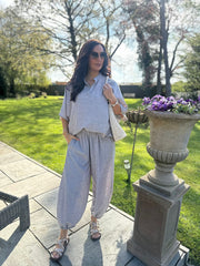 Mocha Sparkle Cuffed Trousers Rhoda